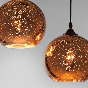 Nova Luce Blaze - lampe suspendue - Ø 35 x 155 cm - cuivre