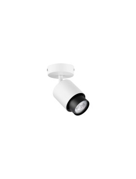 Nova Luce Ison - spot en saillie 1L - Ø 8 x 17 cm - blanc sablé