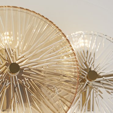 Searchlight Wagon - plafonnier/mural - 40 x 20 x 16 cm - or, transparent et ambre