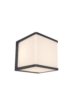 Lutec Doblo - applique murale extérieure - 15 x15 x15 cm - 19,1W LED inclus - IP54 - 4000K - gris foncé