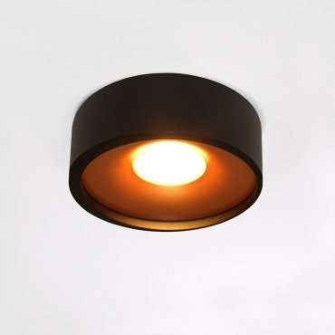 Artdelight Orlando - plafonnier - Ø 14 x 5 cm - 10W LED dimmable inclus - noir et or