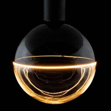 Segula Ampoule LED - 2Tone Globe - Ø 18,8 x 24,5 cm - E27 - 6W dimmable - 1900K - noir et transparent