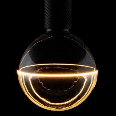 Segula Ampoule LED - 2Tone Globe - Ø 12,7 x 18 cm - E27 - 5W dimmable - 1900K - noir et transparent