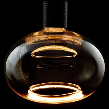 Segula Ampoule LED - Ovale flottante - Ø 20 x 19 cm - E27 - 4,5W dimmable - 2200K - ambre