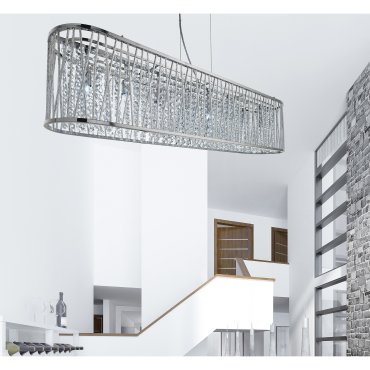 Searchlight Elise - lampe suspendue - 104 x 22 x 140 cm - chrome