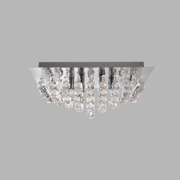 Searchlight Hanna - plafonnier - 45 x 45 x 19 cm - chrome