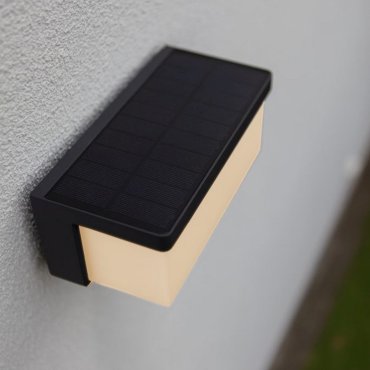 Lutec Zelna - applique extérieure hybride - 19,3 x 8,5 x 9,6 cm - 9W LED inclus - IP44 - gris foncé