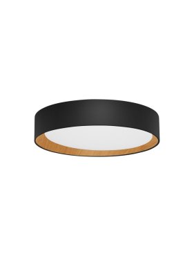 Nova Luce Stake - plafonnier - Ø 35 x 7 cm - 30W LED dimmable inclus - noir sable