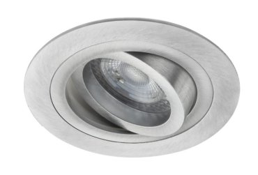 MODÈLE D’EXPOSITION - Energetic Brindisi - set de 3 - 6,7W LED dimmable inclus - Ø 92 mm, Ø 78 mm à encastrer - aluminium brossé
