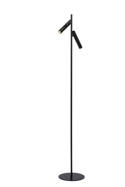 Lucide Philon - Lampe de lecture - Ø 23 x 140 cm - 2 x 4,5W LED dimmable inclus - noir