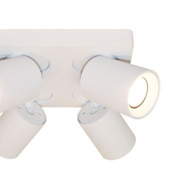 Artdelight Megano - spot en saillie 4L - 20 x 20 x 11,5 cm - blanc