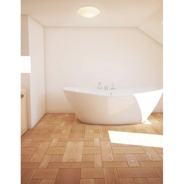 Artdelight Mazoa - plafonnier de salle de bain - Ø 27 cm - 12W LED inclus - IP44 - blanc