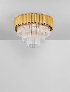 Nova Luce Magnolia - plafonnier - Ø 50 x 35,5 cm - or