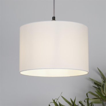 Searchlight Clyde Drum - abat-jour - Ø 30 x 20 cm - blanc