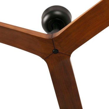 Faro Klim M - ventilateur de plafond - Ø 125 cm - noir mat et noyer foncé