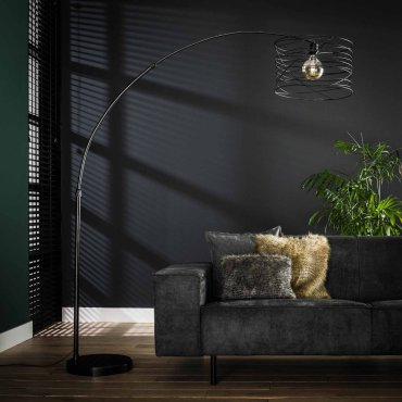 Vico Curl - lampadaire - 170 x 192 cm - anthracite