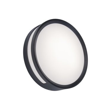 Lutec Rola - plafonnier/mural extérieur - Ø 18,3 x 4,8 cm - 13W LED inclus - IP54 - gris foncé