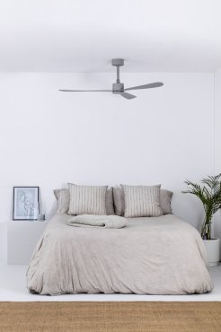 Faro Amelia - ventilateur de plafond - Ø 132 x 26 cm - 6 vitesses - inclus télécommande avec minuterie - gris