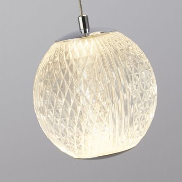 Searchlight Allure - lampe suspendue - Ø 30 x 150 cm - 21W LED dimmable inclus - chrome et transparent