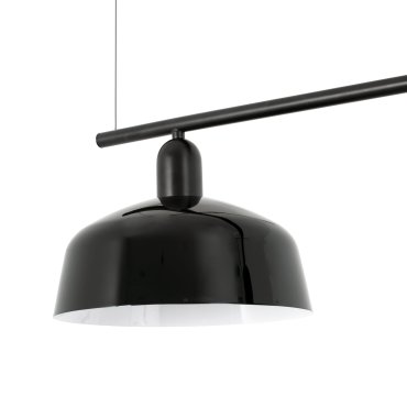 Faro Tatawin M - suspension - 100 x 25 x 210 cm - noir satiné et noir brillant