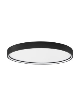 Nova Luce Olaf - plafonnier - Ø 60 x 5 cm - 60W LED dimmable inclus - noir sable