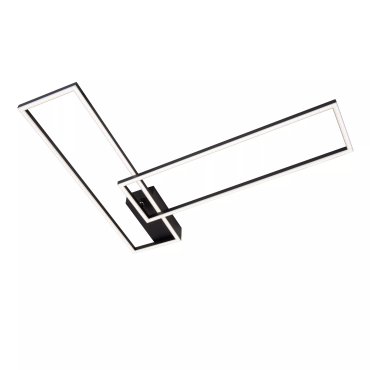 Lucide Arianne - plafonnier - 22 x 93 cm - LED 23W incluse - couleur de lumière réglable - noir