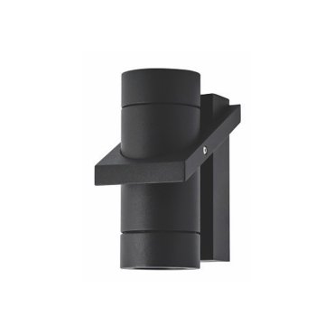Artdelight Single - applique murale - 8,3 x 11,7 x 16,2 cm - IP54 - noir