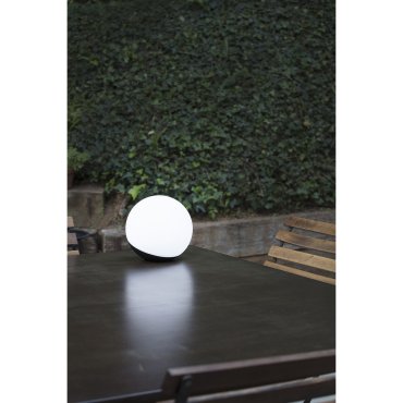 Faro Voila - lampes portables - 20 x 20 x 19 cm - 2W RGB LED inclus - IP44 - gris foncé et opale