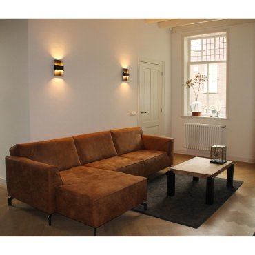 Artdelight Dallas - applique murale - 16 x 7,8 x 24 cm - 2 x 8W LED dimmable inclus - IP65 - noir