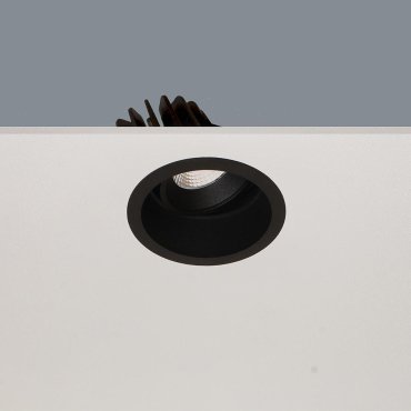 Artdelight Ribs - spot encastré - Ø 90 mm, Ø 83 mm encastré - 10W LED dimmable inclus - IP44 - noir