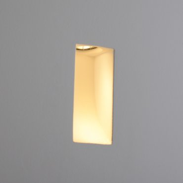 VK Lighting Gypsum - Applique encastrée - 8 x 4,8 x 16,5 cm - 1W LED inclus - blanc