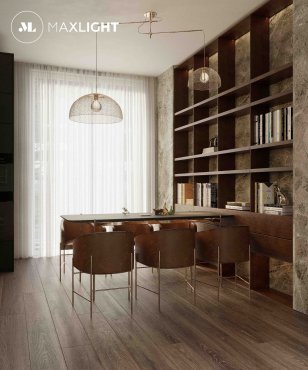 Maxlight Concept - lampe suspendue - 170 x 100 cm - or