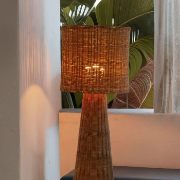 New Garden Grace 140 Nature - lampadaire - Ø 37 x 137 cm - IP54 - rotin
