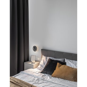 SECONDE CHANCE - Nova Luce Penor - applique murale avec interrupteur - Ø 14 x 5,7 cm - 9W LED inclus - noir sable
