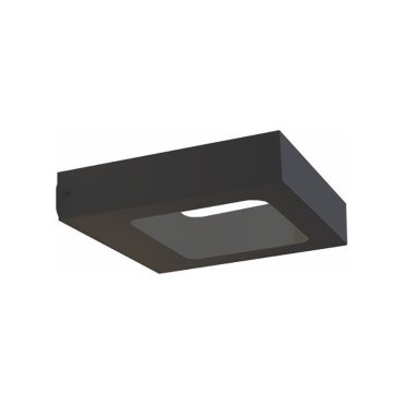 Artdelight Carre - Applique d'extérieur - 14,5 x 13 x 3 cm - 4W LED inclus - IP54 - noir