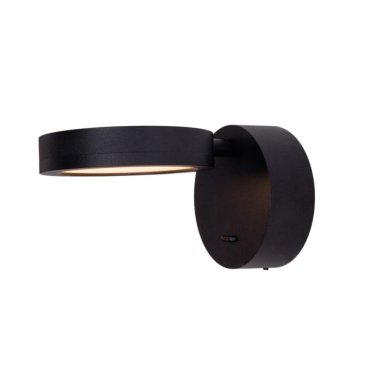 Maxlight Ibiza - applique murale en saillie avec interrupteur - Ø 9 x 16 cm - 6W LED inclus - noir