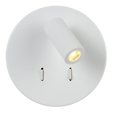 Lucide Bentjer - applique murale -Ø 14 x 10,5 cm - 6W + 3W LED inclus - blanc