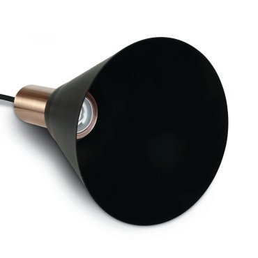 ONE Light E27 Pendant Cones - lampe suspendue - Ø 15,3 x 222,8 cm - cuivre et noir