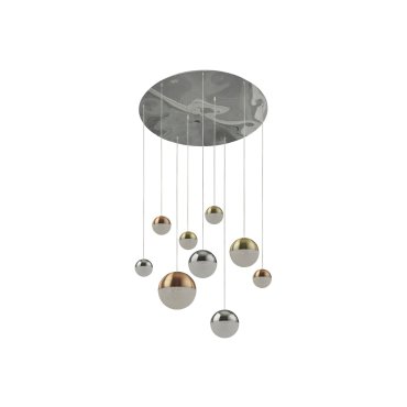Searchlight Planets - lampe suspendue - Ø 60 x 153 cm - 9 x 7W LED dimmable inclus - multicolore