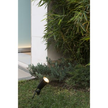 Faro Toni - applique d'extérieur / spot sur pointe - Ø 8,4 x 17 cm - IP65 - noir mat