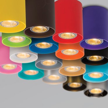 VK Lighting Simio - Spot en saillie - Ø 8 x 9,5 cm - bleu clair