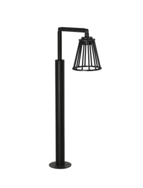 Nova Luce Carina - lampe de jardin - Ø 18 x 150 cm - 6W LED inclus - IP65 - noir sablé