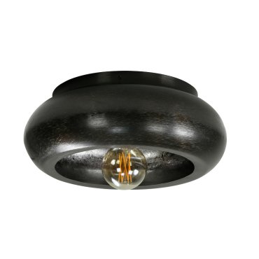 Vico Sky Round - plafonnier - Ø 42 x 18 cm - nickel noir