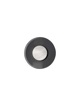 Nova Luce Esti - applique murale - Ø 32 x 7 cm - 17W LED inclus - nickel brossé et verre fumé