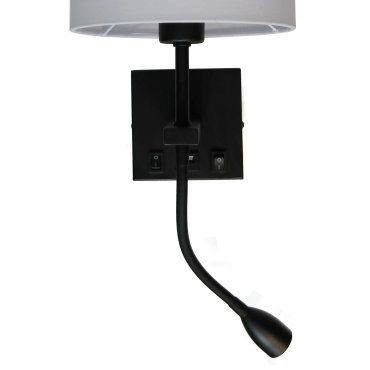 Artdelight Quad USB - applique murale avec double interrupteur et port USB - 18 x 11 x 11 cm - 3W LED inclus - noir