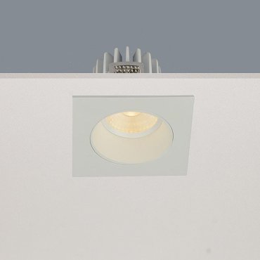 Artdelight Venice 2708 - spot encastré - 80 x 80 mm, Ø 68 mm encastré - 8W LED dimmable inclus - IP44 - blanc