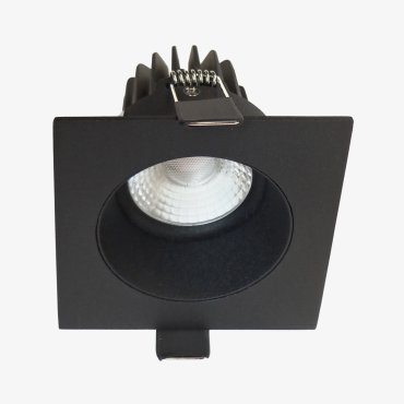 Artdelight Venice 2708 GU10 - spot encastré - 80 x 80 mm, Ø 74 mm taille d'encastrement - noir