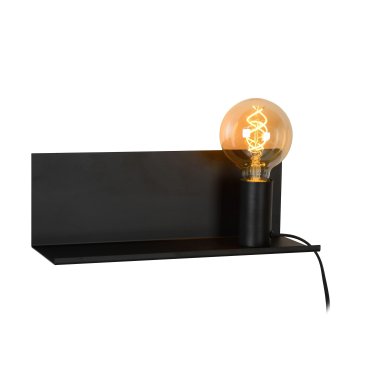 Lucide Sebo - applique murale avec interrupteur - 35 x 12 x 12 cm - noir