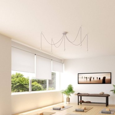 Creative Cables - Rose-One Rosace de plafond ronde pour 5 points lumineux - Ø 20 x 3,5 cm - blanc