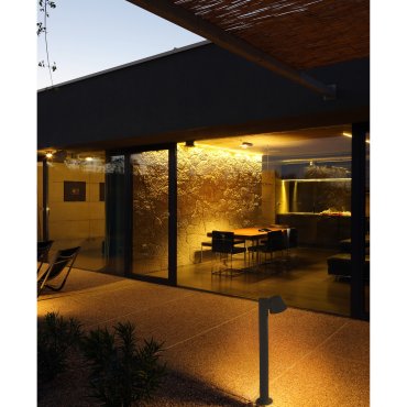 Faro Gina - poteau de jardin - 11,5 x 11 x 70 cm - IP44 - gris foncé